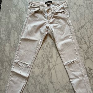 White Flying Monkey distressed skinny jeans